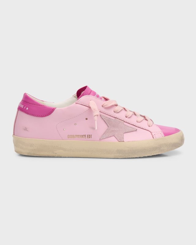 Superstar Mixed Leather Low-Top Sneakers